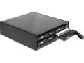 DELOCK Hårddiskkassett för 4xSATA/SSD, 1x5,25"-plats,  svart