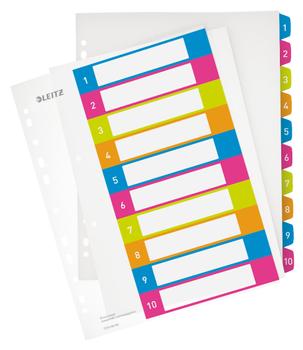 LEITZ Indices WOW Printable PP A4+ 1-10 ass (12430000*10)