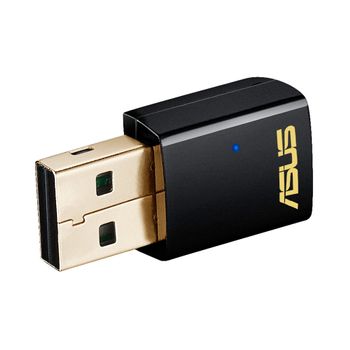ASUS USB-AC51 AC Dual-band Wireless-AC600 USB Adapter, WPS, Graphical Easy Interface,  (90IG00I0-BM0G00)