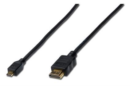 DIGITUS HDMI High Speed mit Ethernet Anschlusskabel,  1m, sw (AK-330115-010-S)