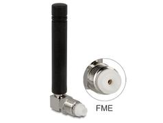 DELOCK LTE Antenne GSM Quadband FME 2 dBi omni 90 starr sw