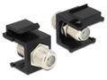 DELOCK Keystone Modul F-F Bu/Bu bk