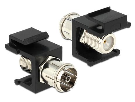 DELOCK Keystone Modul IEC - F Bu/Bu bk (86352)