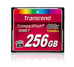 TRANSCEND Premium CompactFlash 256GB Card R120MB/s VGP 20 MLC (TS256GCF800)
