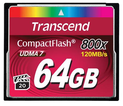 Transcend flashminnekort - 64 GB - CompactFlash (TS64GCF800)