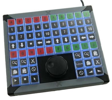 P.I. ENGINEERING X-Keys 68 + Jog & Shuttle 68 Taster USB (XK-0990-UBG68-R)