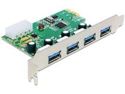 Delock PCI Express Card > 4 x external USB 3.0 - USB-adapter - PCIe 2.0 - USB 3.0 x 4