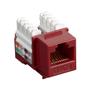 BLACK BOX BLACKBOX CAT5E UTP RJ-45 KEYSTONE JACK, BLACK BOX CONNECT - RED, 1-PACK