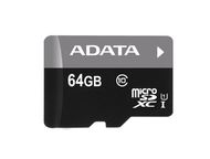 A-DATA ADATA Premier microSDXC Memory Card & Adapter, UHS-I - 64 GB (AUSDX64GUICL10-RA1)