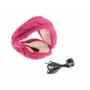 BLUECHIP Wool Neckband with audio Pink incl 3,5 mm jack til jack kabel til Smartphones og Mp3 afspillere