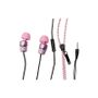 KONKIS Zipper Stereo headset For Apple iPhone 5 PINK .