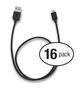 ERGOTRON Tablet Management Lightning to USB Cable Kit - Lightning-kabel - Lightning male naar USB male - 58 cm - zwart (pak van 16)