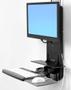 ERGOTRON StyleView Sit-Stand Vertical Lift Patient Room Black Max 24inch LCD VESA 75x75 100x100mm Increase To 46cm