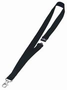 DURABLE Textile Lanyard with Snap Hook & Safety Release 20 x 440mm Black (Pack 10) - 813701