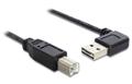 DELOCK USB Kabel A -> B St/St 2.00m 90°gew. Easy USB