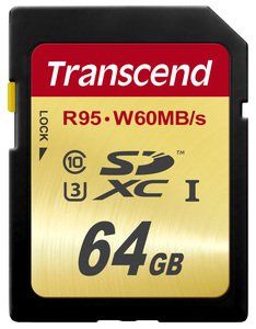 TRANSCEND 64GB SDXC UHS-I U3 . MEM (TS64GSDU3)