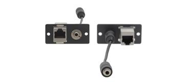 KRAMER WA-45(B) Wall Plate Insert 3.5mm Stereo Audio & RJ?45 black (85-000699)