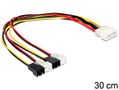 DELOCK Stromkabel Molex 4Pin -> 4x2 Pin Lüfter St/St 0.30m