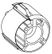 INTERMEC BOBBIN ASSEMBLY PX4I MEDIA SUPPLY SPARE PART