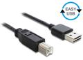 DELOCK USB-A to USB-B Cable 1m Black
