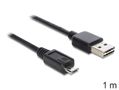 DELOCK Cable EASY-USB 2.0-A male > USB 2.0 micro-B male 1 m, black