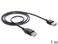 DELOCK USB Kabel A -> A St/Bu 1.00m sw Easy USB Verl.