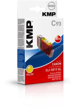 KMP C93 ink cartridge yellow comp. with Canon CLI-551 Y XL (1519,0009)