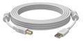 VISION Professional installation-grade USB 2.0 cable - LIFETIME WARRANTY - gold plated connectors - ferrite core at USB-A end - bandwidth 480mbit/s - over 65% coverage braided shield - USB-A (M) to USB-B (M)