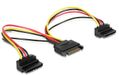 DELOCK Cable Power SATA 15pin > 2x SATA HDD – angled