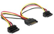 Delock strømsplitter - SATA-strøm til SATA-strøm - 15 cm