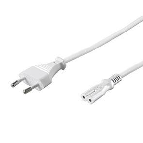 Goobay Power Cable CEE7/16 to C7. White. 5.0m (93988)