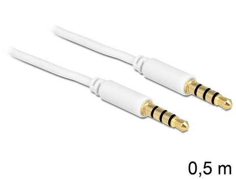 DELOCK Audiokabel 3,5mm Klinke -> 3,5mm Klinke St/St 0.50m w (83439)