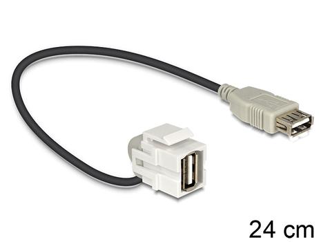 DELOCK Keystone Kabel USB-A -> USB-A Bu/Bu (86327)