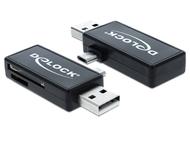 DELOCK Card Reader OTG SD + micro SD für Smartphones (91731)