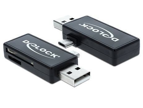 DELOCK Card Reader OTG SD + micro SD für Smartphones (91731)