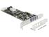DELOCK PCI-Express x4 V2.0, USB 3.0, 4x USB, Molex, inkl lågprof brack