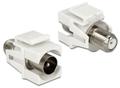 DELOCK Keystone Module IEC male > F female white