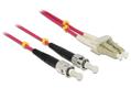 DELOCK LWL Patchkabel Delock LC -> ST 1.00m Multimode Duplex OM4