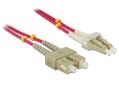 DELOCK LWL Patchkabel Delock LC -> SC 2.00m Multimode Duplex OM4
