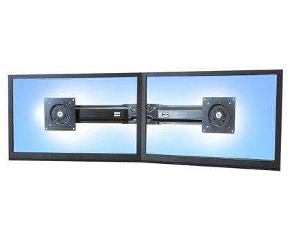ERGOTRON n Dual Monitor & Handle Kit - Mounting kit (handle, 2 mounting brackets, bow mounting arm, mounting hardware) for 2 LCD displays - black - screen size: up to 26" - for P/N: 45-353-026 (97-783)