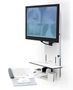 ERGOTRON StyleView Sit-Stand Vertical Lift Patient Room White Max 24inch LCD VESA 75x75 100x100mm Increase To 46cm