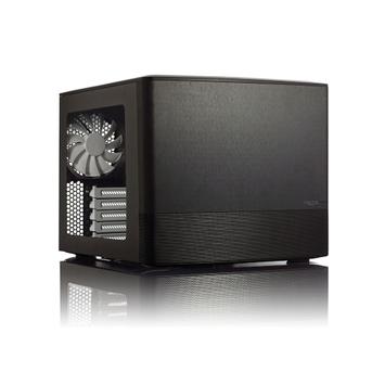 Fractal Design Node 804 - Desktop - mikro ATX - ingen strømforsyning - børstet aluminiumssvart - USB/lyd (FD-CA-NODE-804-BL-W)