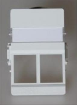 ALINE Dataudtag Fuga for 2xKeystone Jack, hvid (126097)