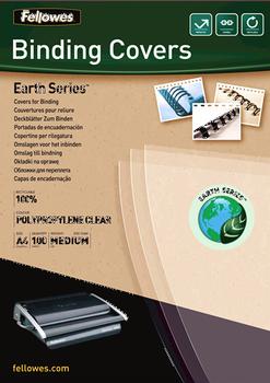 FELLOWES Earth Binding Cover Polypropylene A4 200 Micron Clear (Pack 100) A45361401 (5361401)