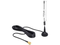 DELOCK GSM UMTS Antenna SMA Plug 3 dBi Magnetic Base Black