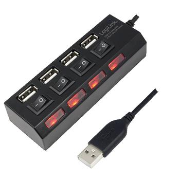 LOGILINK USB 2.0 HUB 4-port  black (UA0128)