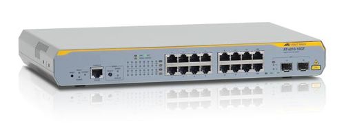 Allied Telesis AT-X210-16GT,  L2+, Administreret,  Gigabit Ethernet (10/ 100/ 1000),  RJ-45, 1000BASE-T,  100BASE-T, ... (AT-X210-16GT)