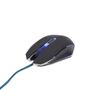 GEMBIRD gaming optical mouse 2400 DPI, 6-button, USB, black with blue backlight