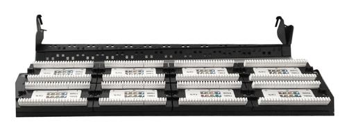 GEMBIRD 19'' patch panel 48 port 2U cat.6 with rear cable management,  black (NPP-C648CM-001)