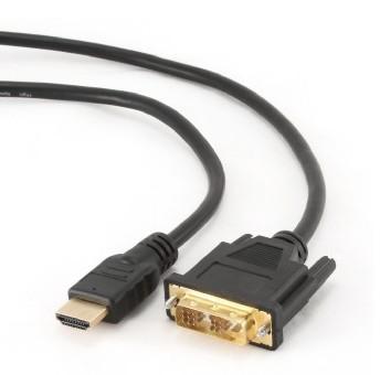 GEMBIRD HDMI to DVI male-male cable with gold-plated connectors,  1.8m, bulk pack (CC-HDMI-DVI-6)
